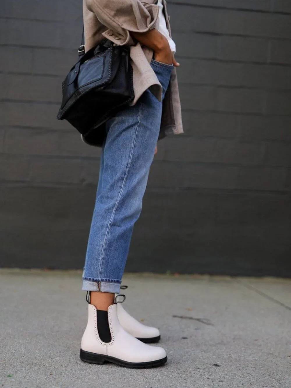 Blundstone Originals #2156 Women's High Top Boots US Size 7 Pearl Leather NEW - Picture 2 of 16